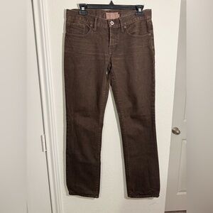 Ralph Lauren Vintage Y2K Rugby Brown Denim Whiskered Jeans Womens Size 28